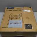 Toilet Seat Riser for Seniors, Raised Toilet Seat with Handles, Adjustable Height & Width, 400lb Handicap Elevated Toilet Seat, Fit Any Toilet (Grey)