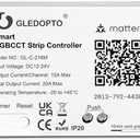 GLEDOPTO Matter RGBCCT LED Controller 20A Current Max for PWM Analog LED Strip Light APP Voice Control RGBW RGB Dimmable Work with Homekit Google Amazon Echo Alexa (Matter Hub Required)