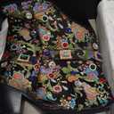 GPXGPX Western Cowboy Boots For Women Flower Embroidered Rhinestone Mid Calf Pointed Toe Chunky Heel Cowgirl Boots 8.5