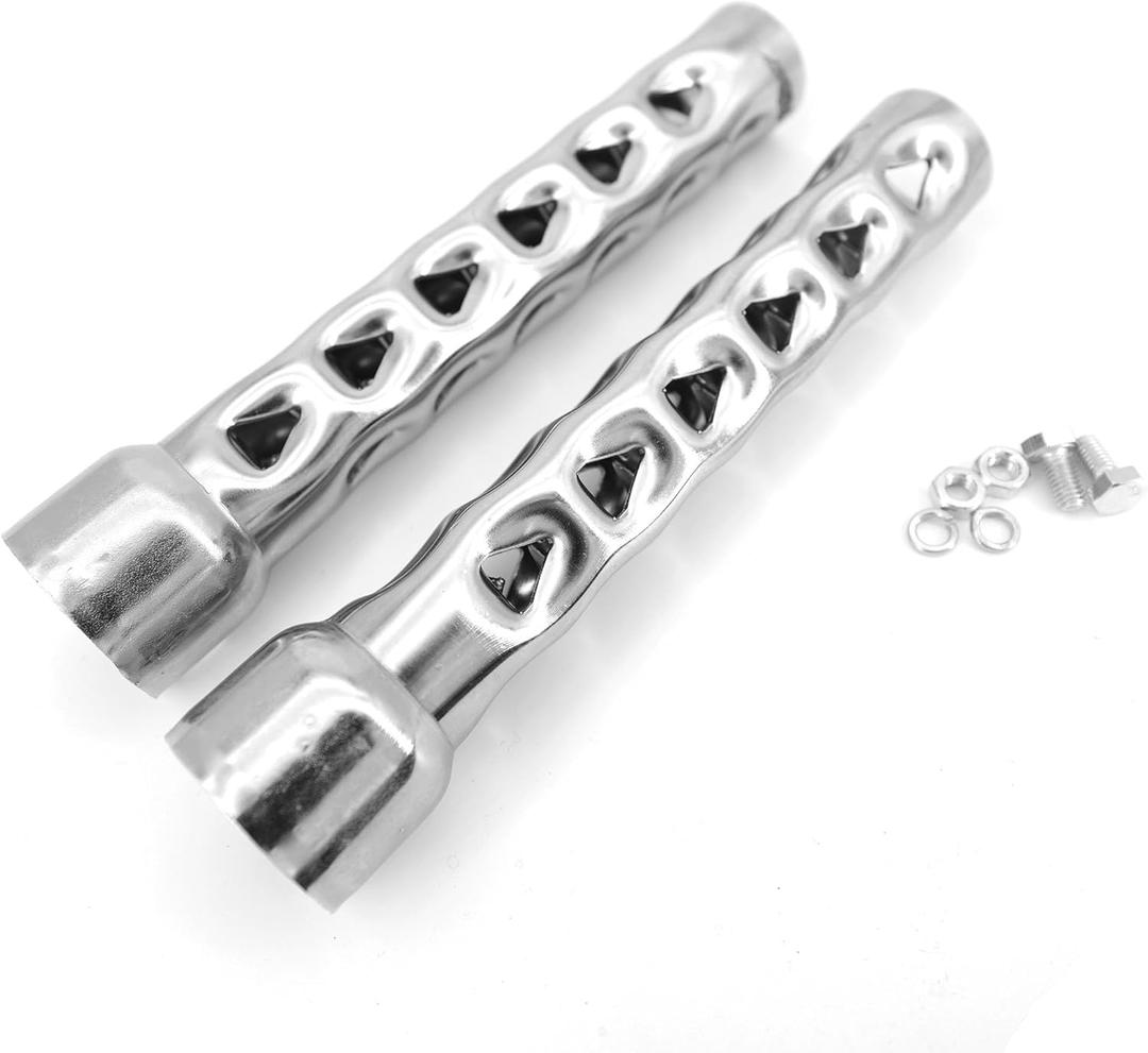 Lylane 1-3/4'' O.D. 8'' Length Motorcycle Metal Exhaust Silencer Exhaust Noise Killer Exhaust Pipe Muffler Baffle for Harley 2'' O.D. Exhause Pipe