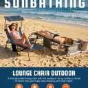 KingCamp Lounge Chair with face Hole & Canopy Shade, 400LBS Folding Portable Tanning Chair with face Hole, Adjustable 5-Position Foldable Beach Sun Tanning Chair for Outside Beach Patio Outdoor Pool