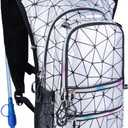 Hydration Backpack Pack with Cool Lights, 2L Water Bladder, Lightweight Bag for Running, Hiking, Bike, Climbing, Music Festival Essential, and Rave