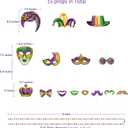 2 x Cheerland Clearance Masquerade Party Photo Booth Props Mardi Gras Photo Prop Carnival Party Decorations New Orleans Theme Favors for Birthday Classroom Bachelorette Venetian Mask Party Supplies