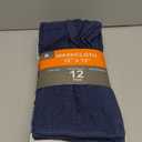 Towel and Linen Mart 100% Cotton - Wash Cloth Set - Flannel Face Cloths, Highly Absorbent and Soft Feel Fingertip Towels (Navy, White & Sky Blue, Pack of 12)