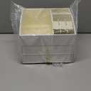 Vlando Makeup Organizer for Vanity,Large Capacity Countertop Organizer with Drawers, PU Leather Cosmetic Display Case for Lipstick,Brushes,Skincare,Nail polish and Bedroom Storage (White) (3 layers-White)