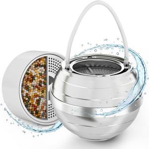 Bath Filter for Tub - 8 Stage Filtration, 2500 Gallons BPA Free, Easy Install, Hotel Grade Bath Filter Suitable for Baby, Pets & Those with Sensitive Skin (Silver)