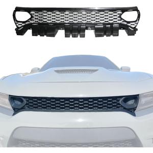 Front Upper Grill Black Grille Replacement for 2015-2022 Dodge Charger SRT SXT Pursuit R/T SE GT Scat Pack Daytona