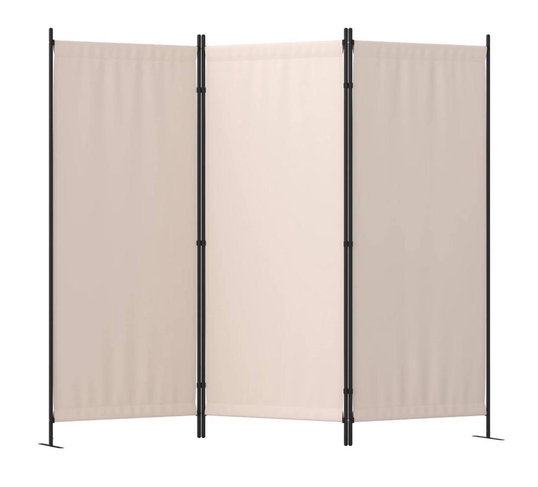 GOJOOASIS Room Divider, 3-Panel Folding Privacy Screen, Portable Separating with Metal Feet, Partition Room Divider