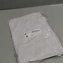 Smiry Round Picnic Tablecloth, Waterproof Elastic Fitted Table Covers for 36" - 44" Tables, Wipeable Flannel Backed Vinyl Tablecloths for Camping, Indoor, Outdoor, White