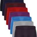 youlehe Men's Underwear Soft Bamboo Viscose Boxer Briefs Stretch Trunks Pack (Large, 8 Pack 09)