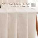 Cream Beige Pinch Pleated Linen Curtains 25"×25" 2 Panels for Living Room Bedroom Neutral Farmhouse Light Filtering Privacy Window Curtain  