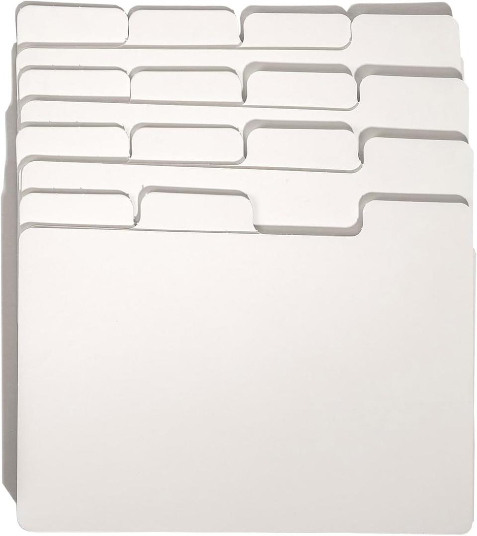 Lukeline Greeting Card Organizer Index Card Dividers,Blank Index Cards Guide, 15 Per Set