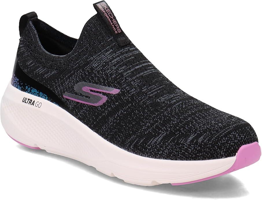 Skechers Women's Go Run Elevate-Indigo Sneaker, Size 8.5, Black/Pink