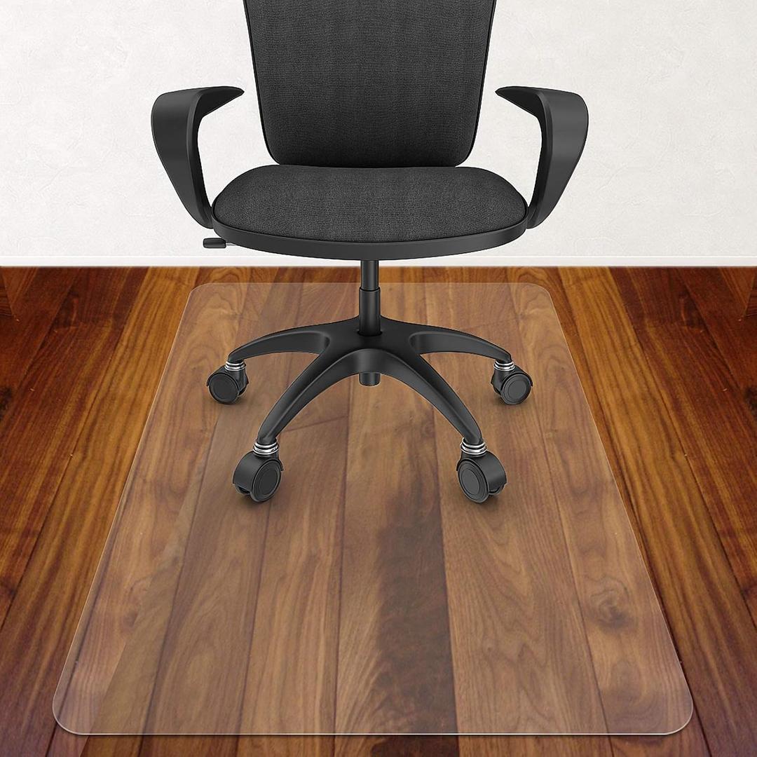 Azadx Office Chair Mat for Hardwood Floor 30 x 48'', Small Chair Mats Clear Easy Glide on Hard Floors, Rolling Chairs Mat Plastic Mats Under Desk Chairs, 30 x 48'' Rectangle