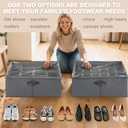 Shoe Organizer for Closet (2-Pack:16+24-Cell) | Large Collapsible Fabric Cube Storage Boxes w/Clear Cover | Fits up to 20-40 Pairs Sandals/Sneakers | Space-Saving for Bedroom & Small Spaces
