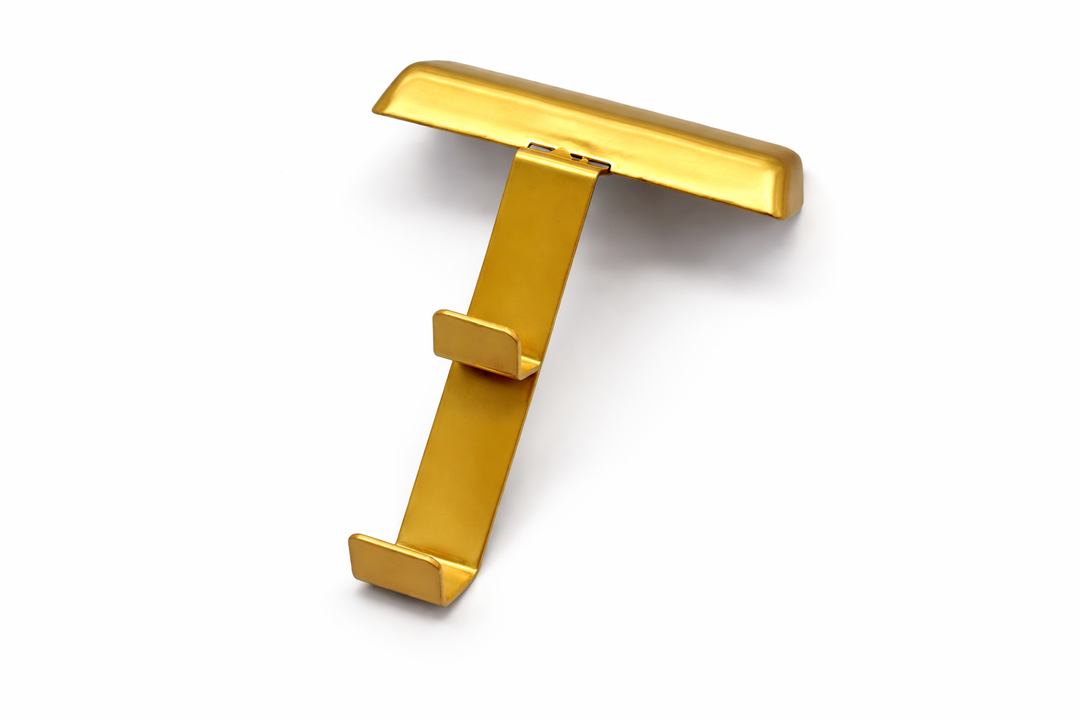 Mantle Holder Double Hooks, Gold