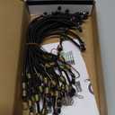 XSTRAP STANDARD 10-Inch Mini Bungee Cords 20 Pieces Rubber Stretchy Bungee Cords with Steel Hooks for Tarp Covers, Canvas Canopies, Motorcycle, Cargo, Hang Christmas Ornaments (Black)