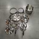 For 12 Pcs. Kitchenware Pots & Pans Set-Prestige Ceramic Non-Stick Coating, Silver 