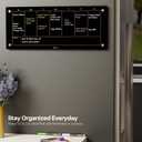 Glass Weekly Dry Erase Calendar Board 23"x9.5" (Black)