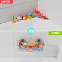 Bathtub Toy Storage Clear Bath Toy Holder with Drainage Holes, Wall-Mounted No-Drill Organizer for Kids Tub Toys
