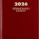 AT-A-GLANCE 2026 Diary, Standard Diary, Daily, 7-3/4" x 12", Large, 12-Month, Hardcover, Red (SD3761326)