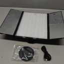 HUONUL Makeup Mirror, Vanity Mirror with Lights, 2X/3X/10X Magnification, Touch Control, Trifold, Dual Power Supply, Valentines Day Gifts for Her,Gifts for Women, Wife, Mom, Girls,Dorm Room Essentials (Black)