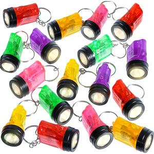 ArtCreativity Mini Flashlight Keychains, Pack of 24, LED Key Chains for Kids in Assorted Colors, 1.5 Inch Durable Plastic Keyholders, Birthday Party Favors, Goodie Bag Fillers