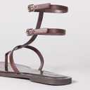 The Drop Women's Casper Gladiator Thong Ankle Sandal (9, Mahogany)