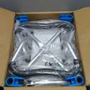 Heavy Duty Shower Chair for Inside Shower and Tub with Reinforced X-Bar, Padded Arms and Backrest, Height Adjustable, Ideal Shower Chair for Elderly and Disabled