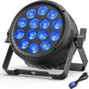 Par Lights RGBW 4in1 14X18W LED Stage Lighting Aluminum Strobe Stage Light DMX512 Uplights with Sound Activated Party Lights for Church DJ Disco Club Wedding Concerts Christmas