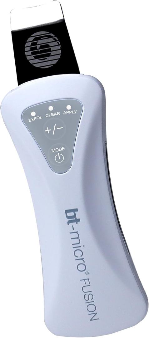 Bio-Therapeutic bt-Micro Fusion Ultrasonic Skin Exfoliation. Smooth Skin, Clear Congestion, Superior Blackhead Extraction, 3 Modes 2 Power Levels, Stainless Steel Applicator, Rechargeable