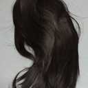 Long Layered Wigs With Bangs - Brown to Black Wavy Wigs 22 inch Heat Resistant Synthetic Wig for Daily Party Use