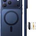 TORRAS Magnetic Shockproof for iPhone 17 Pro Case, Camera Control, Fit for MagSafe, MilitaryGrade Protection, Translucent Slim Case for iPhone 17 Pro Phone Case AntiFingerprint, Deep Blue