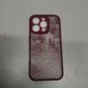 XIZYO for iPhone 16 Pro Case, Floral Rose Cute Phone Case for Women Girls Burgundy Aesthetic Pattern Print Slim TPU Bumper Shockproof Protective Cover for iPhone 16 Pro 6.3 Inch, Wine Red