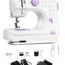 LoMoTive Sewing Machine for Beginners - Portable Electric Hand Mini Sewing Machine 12 Built-In Stitches with 2 Speed Foot Pedal Small Handheld Maquina de Coser Purple