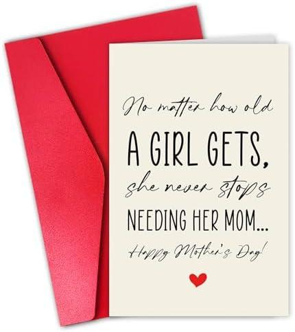 Pack of 2 CSMOSJgreetings Happy Mother’s Day Card for Mom, Funny Mothers Day Card from Daughter, Lovely Mothers Gift for Mama