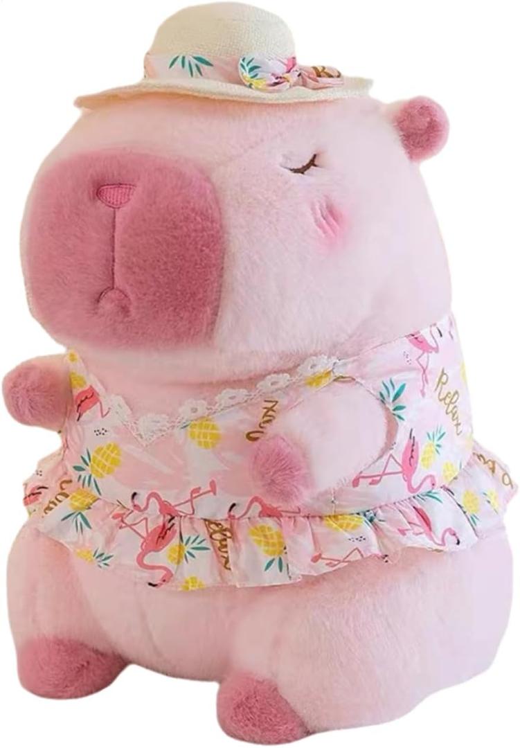 Cute Capybara Plush, 10 Inch Capybara Stuffed Animal Kawaii Capybara Doll Pillow Gifts for Boys Girls