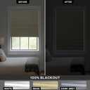 Lazblinds Upgraded Top Down Bottom Up (TDBU) Honeycomb Blinds, No Drill No Tools Easy Install Cordless Cellular Shades for Windows 26" W x 48" H, White - Blackout