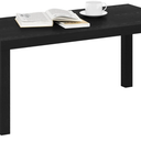 Furinno CLASSIC Coffee Table, Modern Rectangle Coffee Table with 1.8" Triple Thick Tabletop, Side Table, Toolless Assembly, for Living Room, Home Office, Black