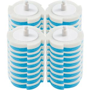 Disposable Toilet Brush Refills, 32 Pcs Compact Blue Scrubber Heads  Bathroom Cleaning Supplies for Toilet, Bathtub, Sink & Washbasin