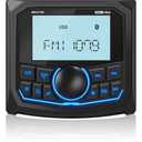 Waterproof Bluetooth Radio for Golf Cart: DOVOX Boat Marine Gauge Stereo - 2.8 Inch LCD Display AM FM USB AUX Subwoofer 200W Output - Gift for Golfer