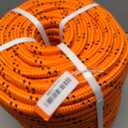 VEVOR Double Braided Polyester Rope, 3/4 in x 220 ft, 24 Strands, 20000 LBS Breaking Strength Outdoor Climbing Rope, Arborist Rigging Rope for Rock Hiking Camping Swing Rappelling Rescue, Orange/Black