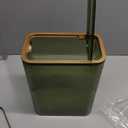 Transparent Bin, Bathroom Bins with Lids, 2.6 Gallon Garbage Can for Bedroom, Office, Plastic Slim Waste Basket with Press Top Lid, 10L Clear Bin for Home, Kitchen (Green)