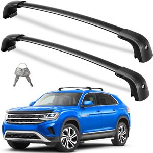 Wonderdriver Roof Rack Cross Bars 300lbs Compatible with Volkswagen VW Atlas Cross Sport 2020-2026(Not for Atlas), Heavy Duty Aluminum Lockable Roof Rails Crossbars Carrier Luggage