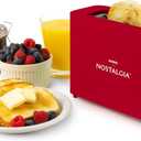 Nostalgia MyMini Single Slice Toaster | 1.25" Wide Slot, Portion Control, Compact Design, Adjustable Temperature, Cancel, Defrost, and Bagel Button | Removable Crumb Tray | Red