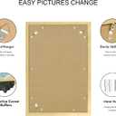 Hongkee 16x24 Frame Set of 2, Gold Wood Style for 12 x 18 Mat, 16x24 in