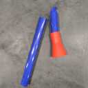 HYES 3-in-1 Baseball Set for Kids 3-5 - Tee Ball Stand, Hanging Tee, Ball Launcher and 6 Softballs - Adjustable Height, Indoor/Outdoor Sport Gifts for Boys Girls, Blue