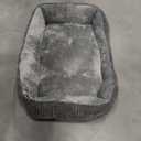 MIXJOY Dog Bed for Large Medium Small Dogs, Rectangle Washable Sleeping Puppy Bed, Orthopedic Pet Sofa Bed, Soft Calming Cat Beds for Indoor Cats, Anti-Slip Bottom with Multiple Size (30x24x9 inches-Large, Grey)