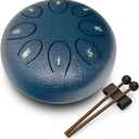 REGIS Steel Tongue Drum 6 Inch 8 Notes, Rain Drum Style Calming Percussion Instrument for Relaxation & Meditation, Musical Gift for Adults & Beginners(Navy)