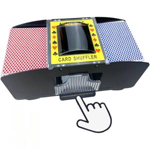 Anker Play Automatic Playing Card Shuffler Battery Operated Cards Shuffler Electric Poker Shuffling Machine for Card Game Night 1-2 Decks